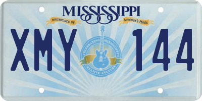 MS license plate XMY144