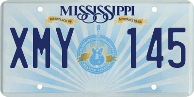 MS license plate XMY145