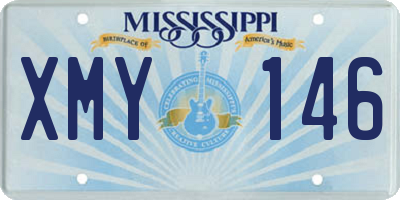 MS license plate XMY146