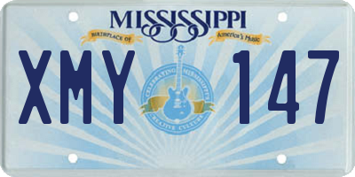 MS license plate XMY147