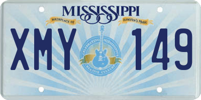 MS license plate XMY149