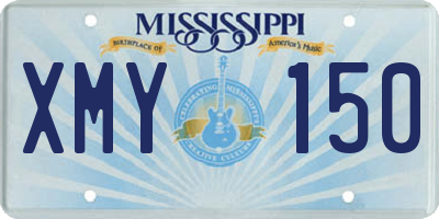 MS license plate XMY150