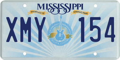 MS license plate XMY154