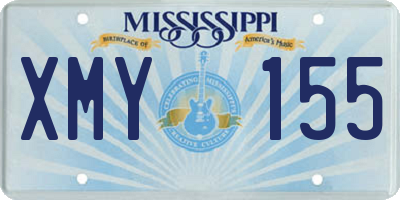 MS license plate XMY155