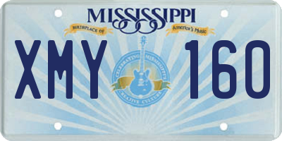 MS license plate XMY160