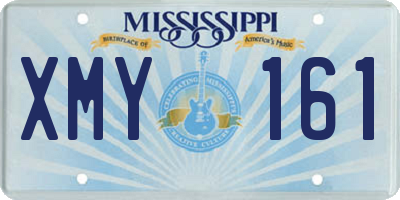 MS license plate XMY161
