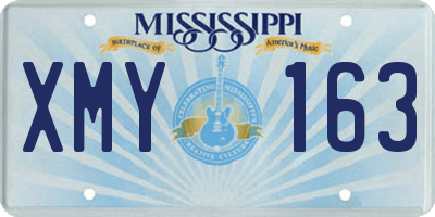 MS license plate XMY163
