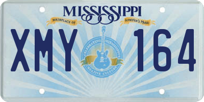 MS license plate XMY164