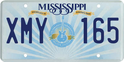 MS license plate XMY165