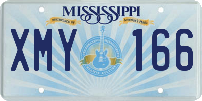 MS license plate XMY166