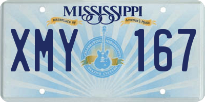 MS license plate XMY167