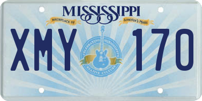 MS license plate XMY170