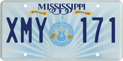 MS license plate XMY171