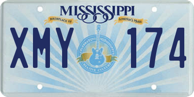 MS license plate XMY174