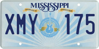 MS license plate XMY175