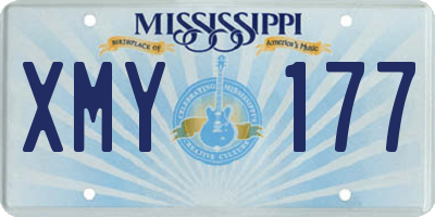 MS license plate XMY177