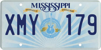MS license plate XMY179