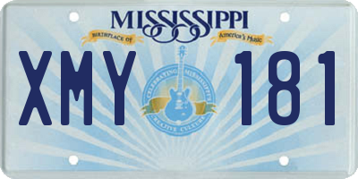 MS license plate XMY181