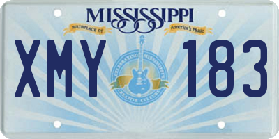 MS license plate XMY183