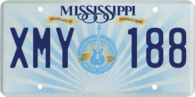 MS license plate XMY188