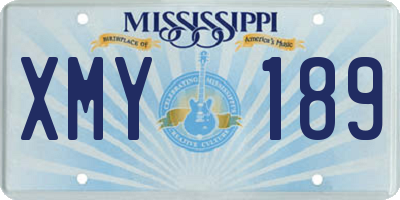 MS license plate XMY189
