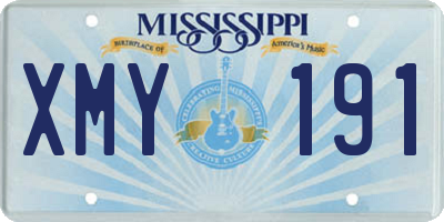 MS license plate XMY191