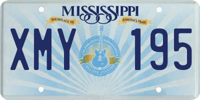 MS license plate XMY195