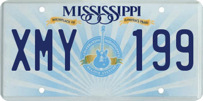 MS license plate XMY199