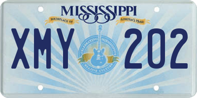 MS license plate XMY202