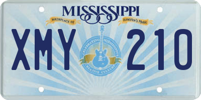 MS license plate XMY210