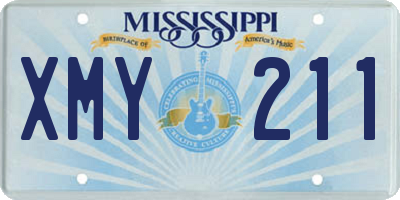 MS license plate XMY211