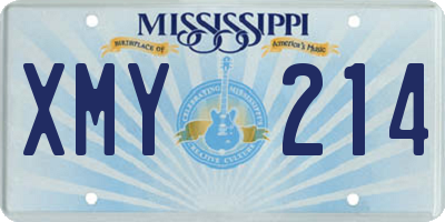 MS license plate XMY214