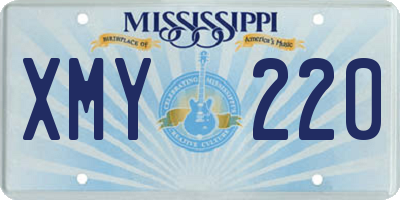 MS license plate XMY220