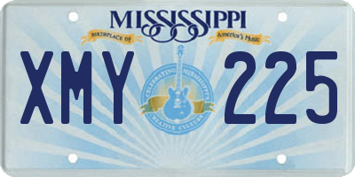 MS license plate XMY225