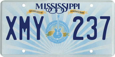 MS license plate XMY237