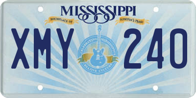 MS license plate XMY240