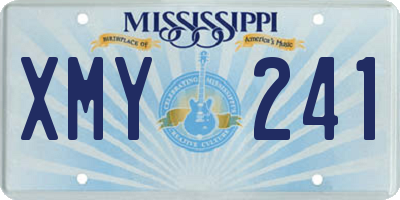 MS license plate XMY241
