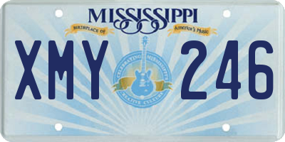 MS license plate XMY246