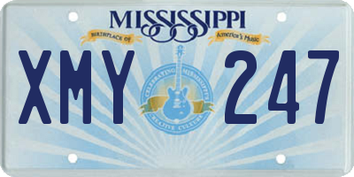 MS license plate XMY247