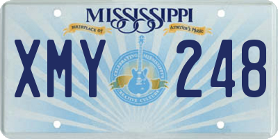 MS license plate XMY248