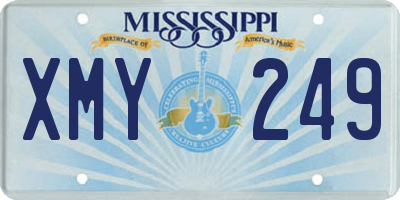 MS license plate XMY249