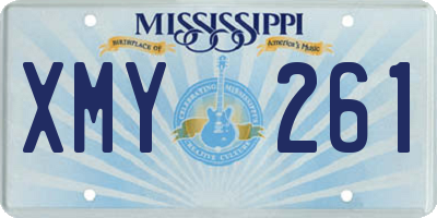 MS license plate XMY261