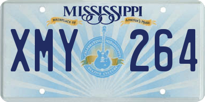 MS license plate XMY264