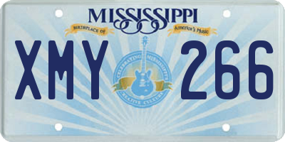 MS license plate XMY266