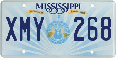 MS license plate XMY268