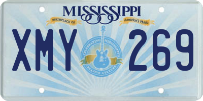 MS license plate XMY269