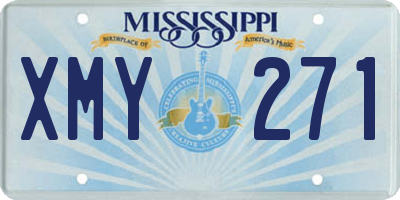MS license plate XMY271