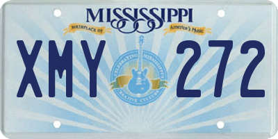MS license plate XMY272