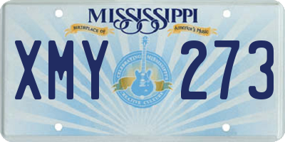 MS license plate XMY273