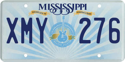 MS license plate XMY276